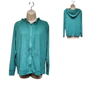 Maurices Hoodie Athletic/Athleisure Hooded Sweatshirt Size M Color Blue